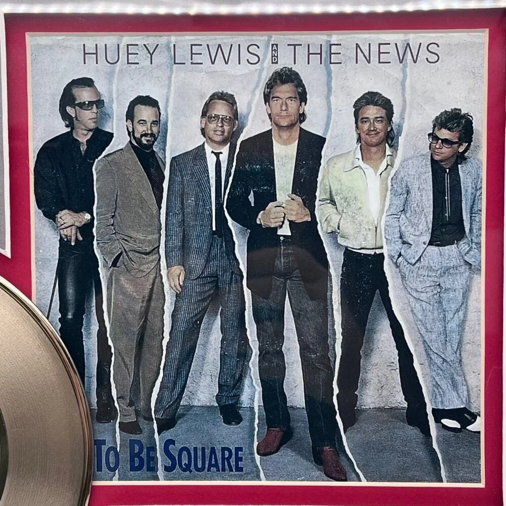Huey Lewis & The News Hip To Be Square 24kt Gold Record Golden Age Rock N Roll - Picture 8 of 13